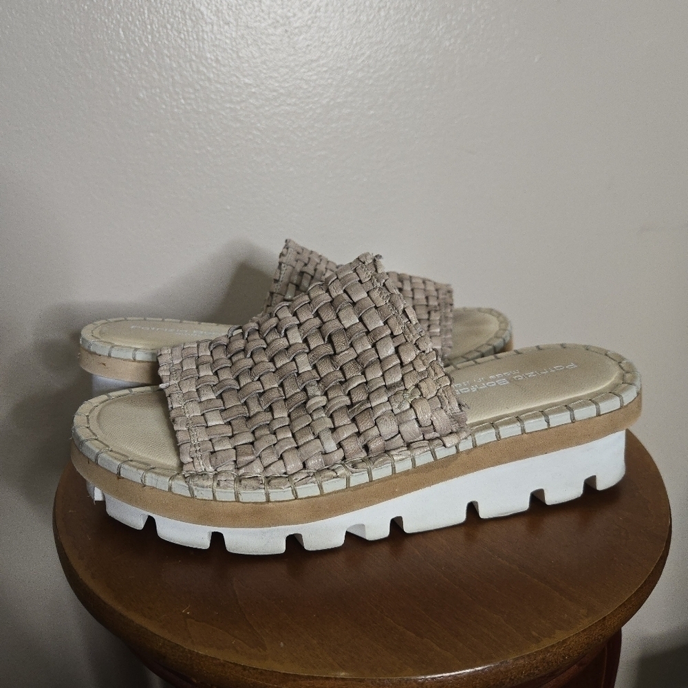 Patrizia Bonfanti Leather Woven Sandals